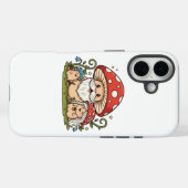 Niedlich Happy Mushroom Family Printed iPhone Case (Rückseite (Horizontal))