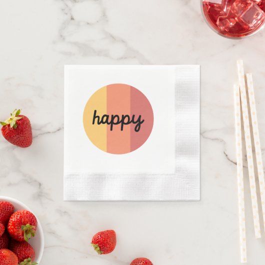 Niedlich Happy Napkin Serviette (Beispiel)