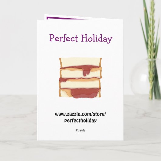 Niedlich Happy National Peanut Butter & Jelly Day Karte (Rückseite)