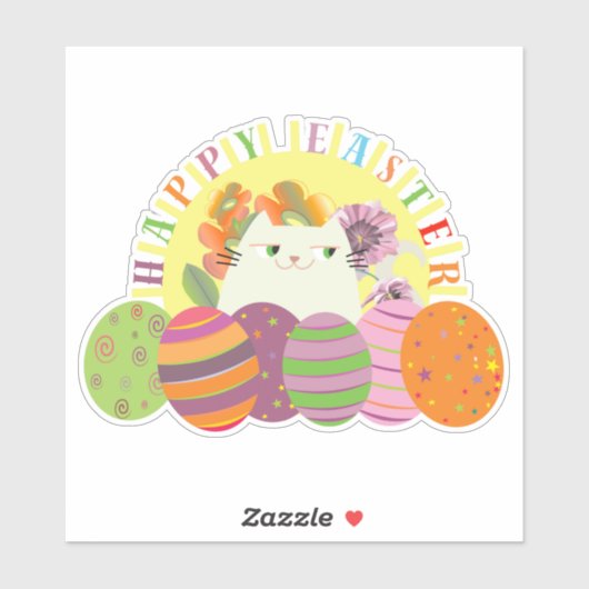 Niedlich Happy Oaster Aufkleber (Blatt)