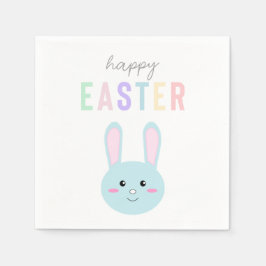 Niedlich Happy Oaster Blue Bunny Kawaii Sweet Serviette