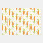 Niedlich Happy Oaster Bunny Pattern mit Kid Name Geschenkpapier Set (Vorderseite 2)