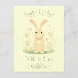 Niedlich Happy Oaster Bunny Rabbit Preschool Gelb Postkarte
