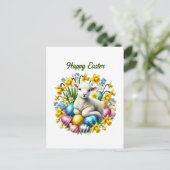 Niedlich Happy Oaster Feiertagspostkarte (Stehend Vorderseite)
