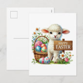 Niedlich Happy Oaster Feiertagspostkarte (Vorne/Hinten)