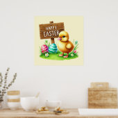 Niedlich Happy Oaster Hahn Poster (Küche)