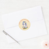 Niedlich Happy Oaster individuell anpassbare Einho Runder Aufkleber (Umschlag)