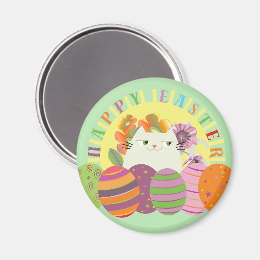 Niedlich Happy Oaster Magnet (Vorderseite/Rückseite)