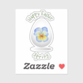 Niedlich Happy Oaster Minimalistische Blume Cartoo Aufkleber (Blatt)