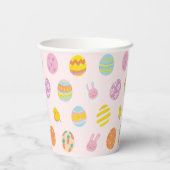 Niedlich Happy Oaster Painted Egg Muster Pink Pappbecher (Rückseite)