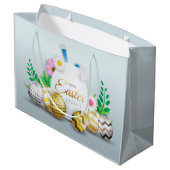 niedlich Happy Oaster Party Große Geschenktüte (Rückseite Schrägansicht)