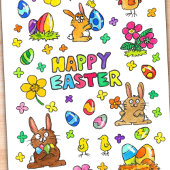 Niedlich Happy Oaster Postkarte