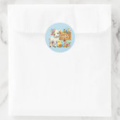 Niedlich Happy Oaster Runder Aufkleber (Tasche)