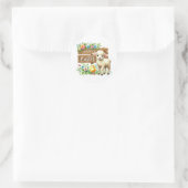 Niedlich Happy Oaster Runder Aufkleber (Tasche)