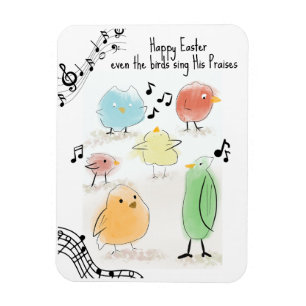 NIEDLICH Happy Oaster, sogar die Vögel singen Magnet