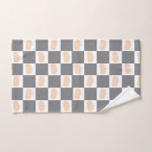 Niedlich Happy Orange Pumpkin mit Checkerboard Handtuch (Handtuch)