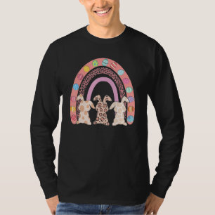 Niedlich Happy Oster Regenbogen Leopard Ostersonne T-Shirt