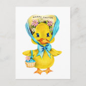 niedlich Happy Osterente Vintag Feiertagspostkarte (Vorderseite)