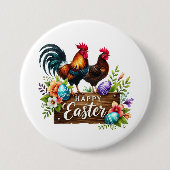 Niedlich Happy Osterhirten Button (Vorderseite)