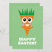 Niedlich Happy Osterkarrot-Karte Einladung (Vorne/Hinten)