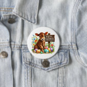 Niedlich Happy Osterkuh Button (Beispiel)