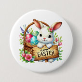 Niedlich Happy Ostersonne Button (Vorderseite)