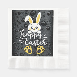 Niedlich Happy Ostersonne mit Gelben Paw Napkins Serviette
