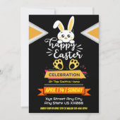 Niedlich Happy Ostersonne mit gelben Paw-Printen Einladung (Vorderseite)