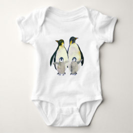 Niedlich Happy Penguin Family Baby Strampler