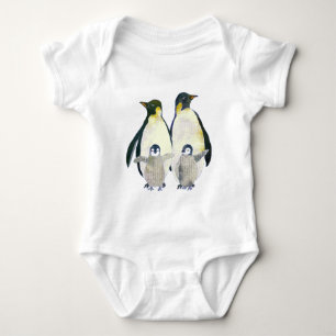 Niedlich Happy Penguin Family Baby Strampler
