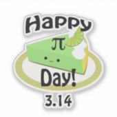 Niedlich Happy Pi Day Aufkleber (Vorderseite)