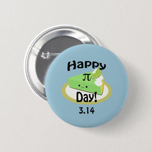 Niedlich Happy Pi Day Button (Vorne & Hinten)