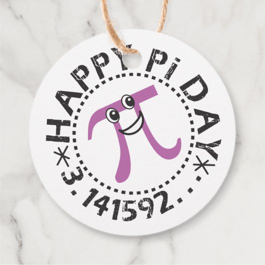 Niedlich Happy Pi Day © - Funny Pi Day Gefallen Ta Geschenkanhänger (Rückseite)