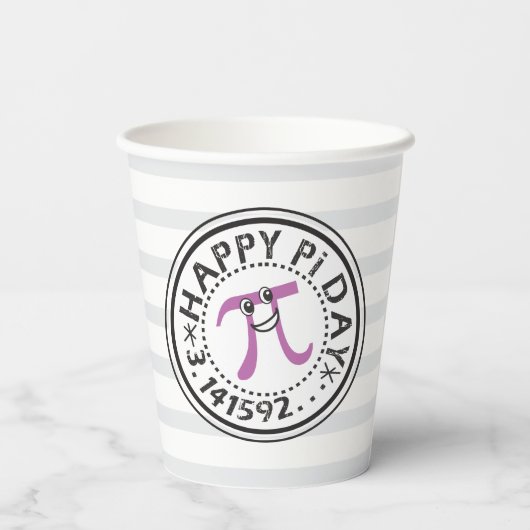 Niedlich Happy Pi Day - Funny Pi Day Paper Cup Pappbecher (Rückseite)