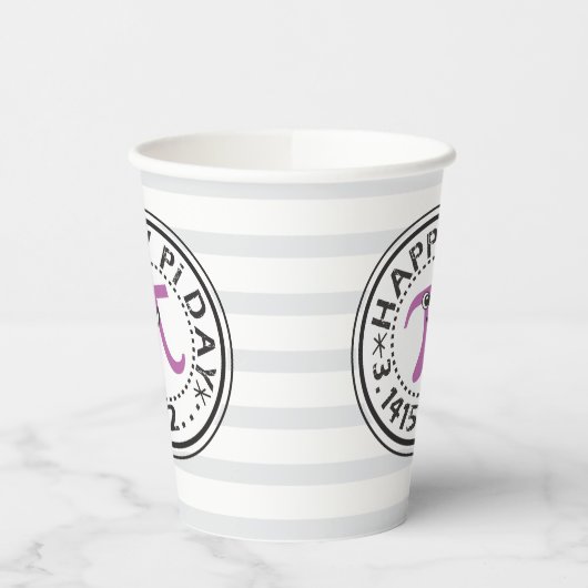 Niedlich Happy Pi Day - Funny Pi Day Paper Cup Pappbecher (Links)