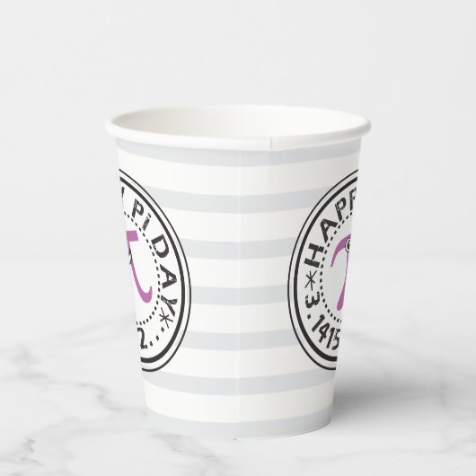 Niedlich Happy Pi Day - Funny Pi Day Paper Cup Pappbecher (Rechts)