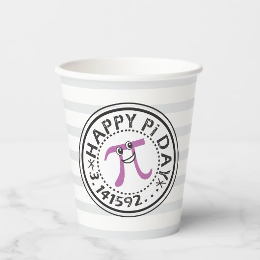 Niedlich Happy Pi Day - Funny Pi Day Paper Cup Pappbecher (Vorderseite)