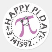 Niedlich Happy Pi Day © - Funny Pi Day Stickers (Vorderseite)