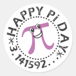 Niedlich Happy Pi Day © - Funny Pi Day Stickers