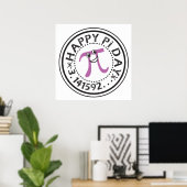 Niedlich Happy Pi Day © - Funny Pi Poster (Heimbüro)