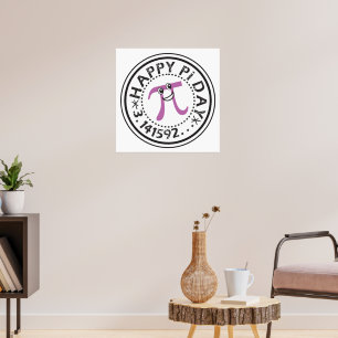 Niedlich Happy Pi Day © - Funny Pi Poster