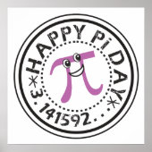 Niedlich Happy Pi Day © - Funny Pi Poster (Vorne)