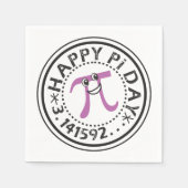 Niedlich Happy Pi Day Paper Napkins Serviette (Vorderseite)