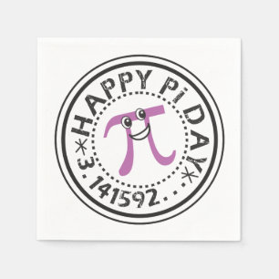 Niedlich Happy Pi Day Paper Napkins Serviette