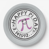 Niedlich Happy Pi Day Paper Plate Pappteller (Vorderseite)