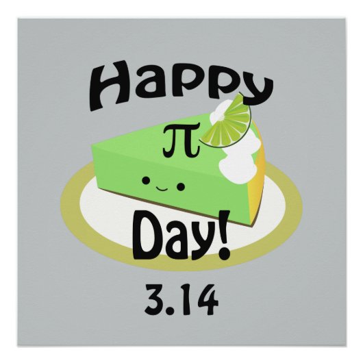 Niedlich Happy Pi Day Poster (Vorderseite)