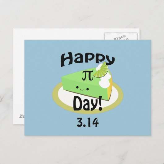 Niedlich Happy Pi Day Postkarte (Vorne/Hinten)