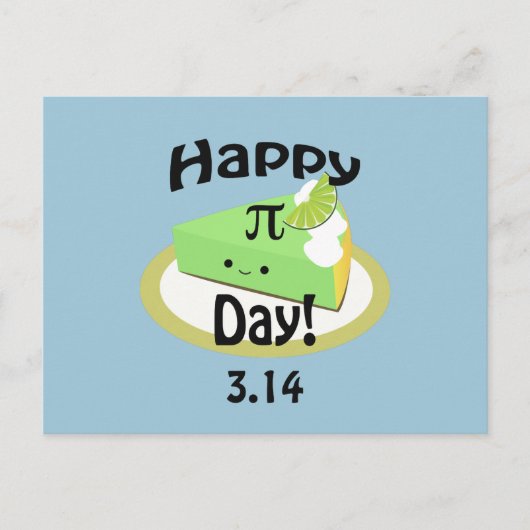 Niedlich Happy Pi Day Postkarte (Vorderseite)