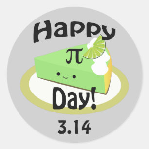 Niedlich Happy Pi Day Runder Aufkleber