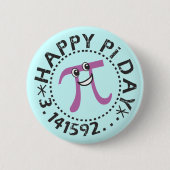 Niedlich Happy Pi Day © Schaltfläche Button (Vorderseite)